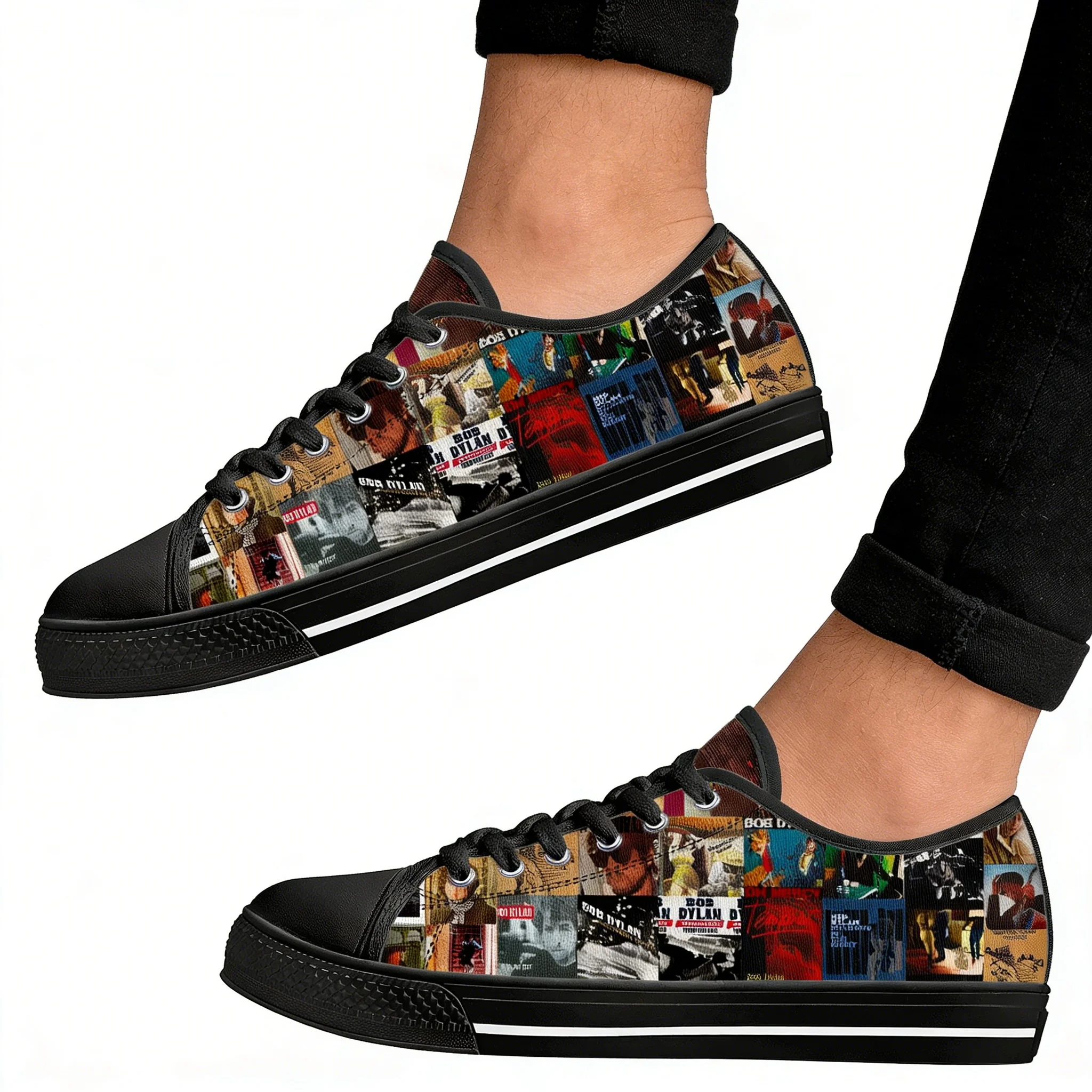 Women'S Shoes Bobs - Bob Dylan Custom Canvas Sneakers, Rock