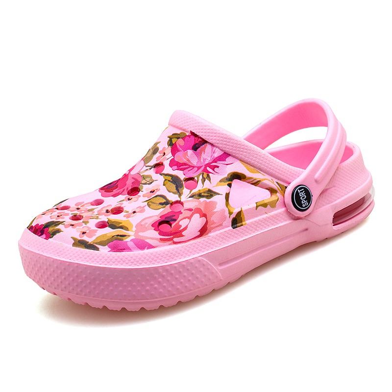 Women Shoes Qc - Summer Women Floral Graffiti Clogs Sandals