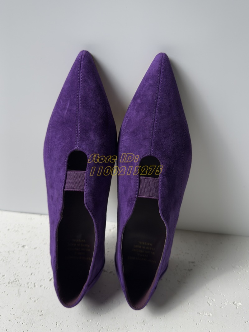Purple Suede Pointy Toe Pumps  - Women Shoes Winter recensie en prijs