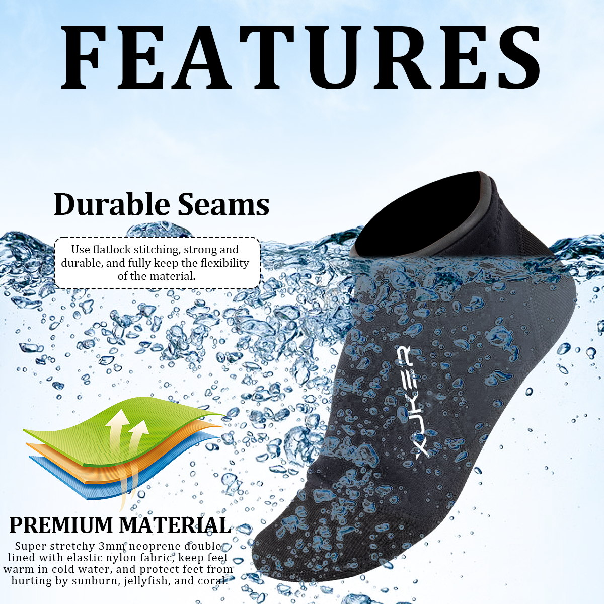 Men's Women's 3mm Neoprene Soc - Women'S Shoes For Neuropathy recensie en prijs