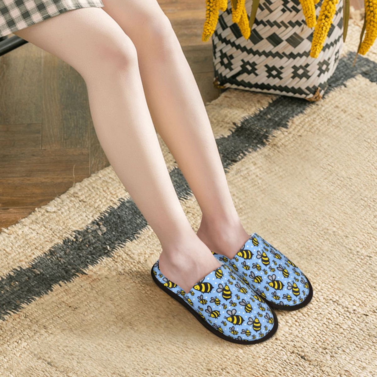 Custom Print Women Blue Scatte - Fluffy Fur Slipper recensie en prijs