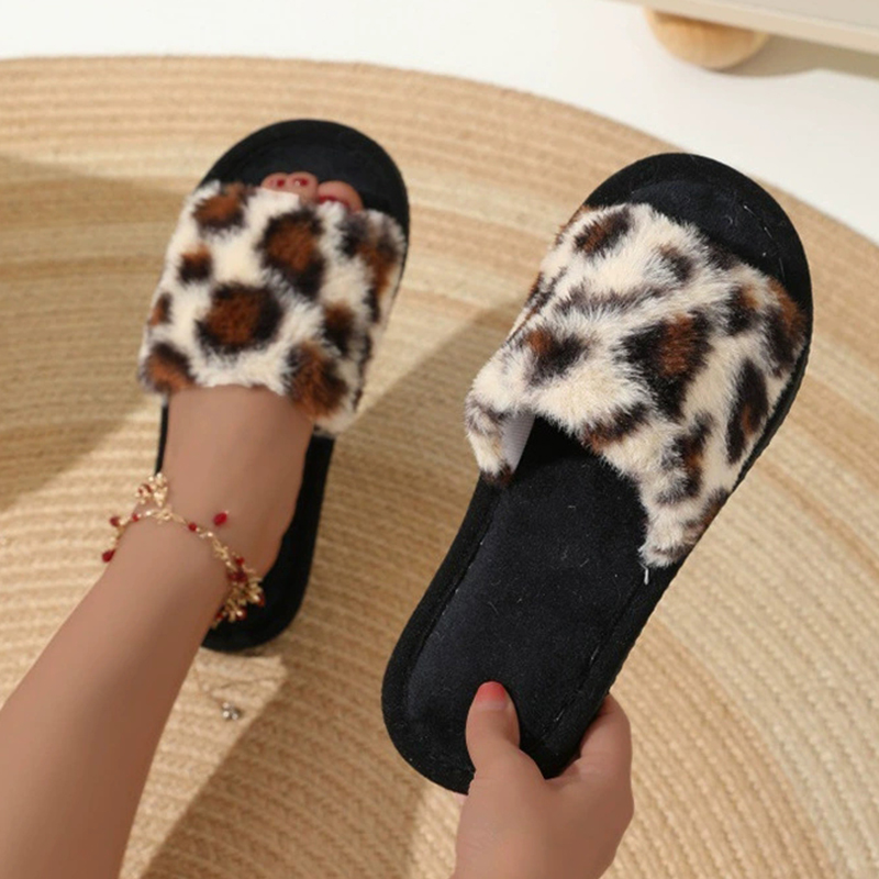 Vintage Leopard Home Plush Sli - Fluffy Fur Slipper recensie en prijs