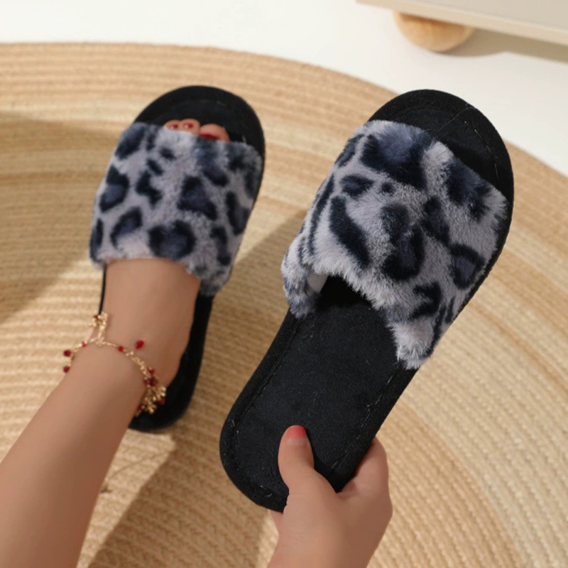 Vintage Leopard Home Plush Sli - Fluffy Fur Slipper recensie en prijs
