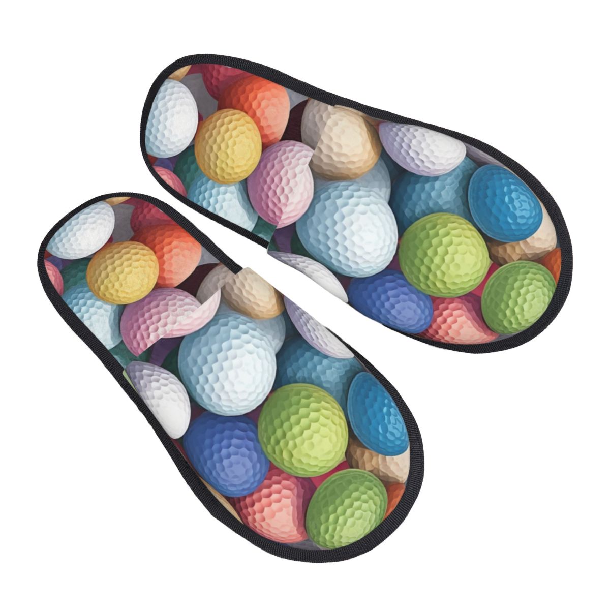 Pastel Golf Balls Pattern Hous - Fluffy Fur Slipper recensie en prijs