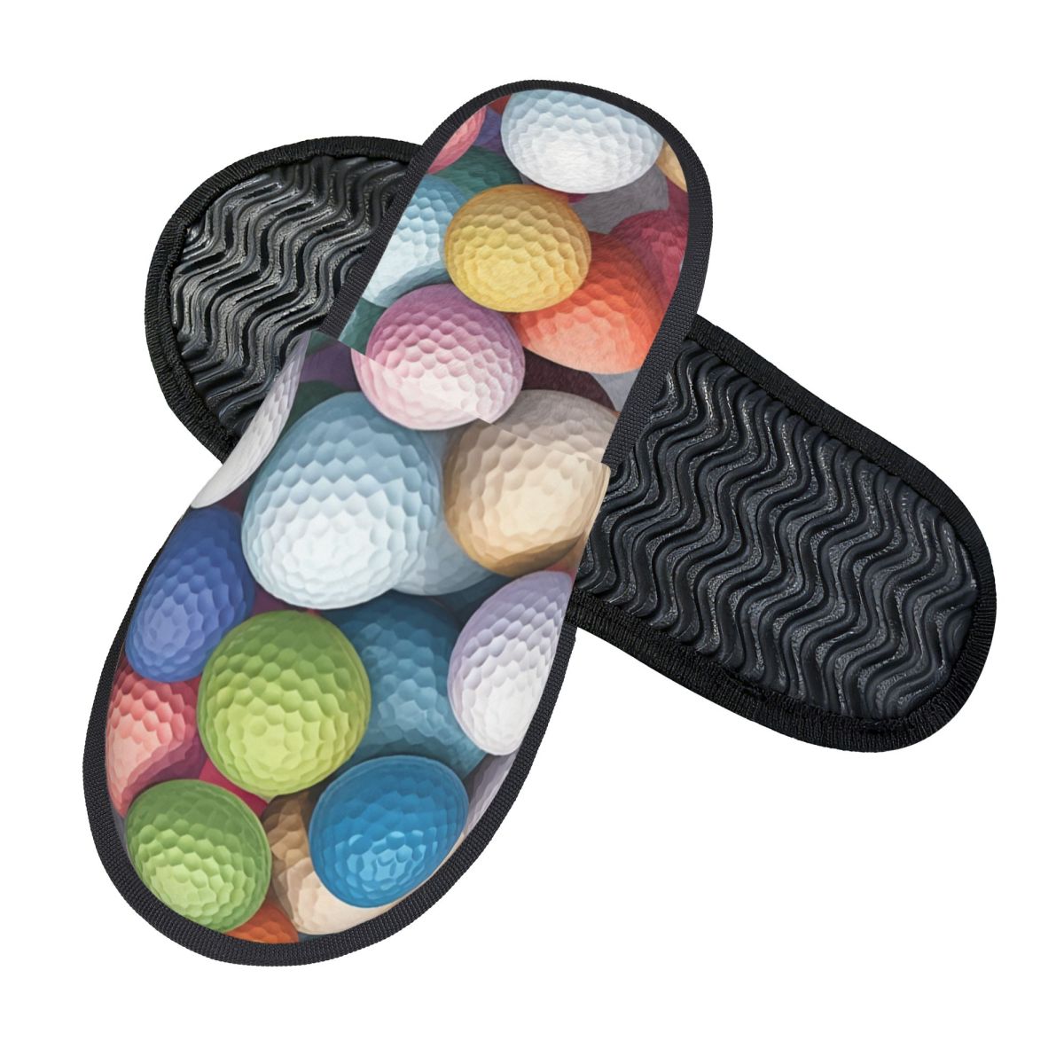 Pastel Golf Balls Pattern Hous - Fluffy Fur Slipper recensie en prijs