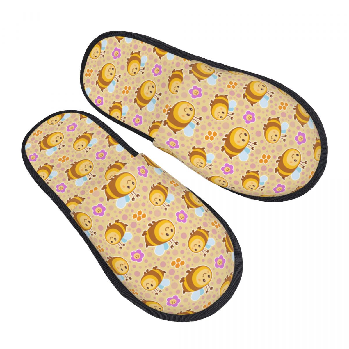Cute Bee Flower Pattern House  - Fluffy Fur Slipper recensie en prijs