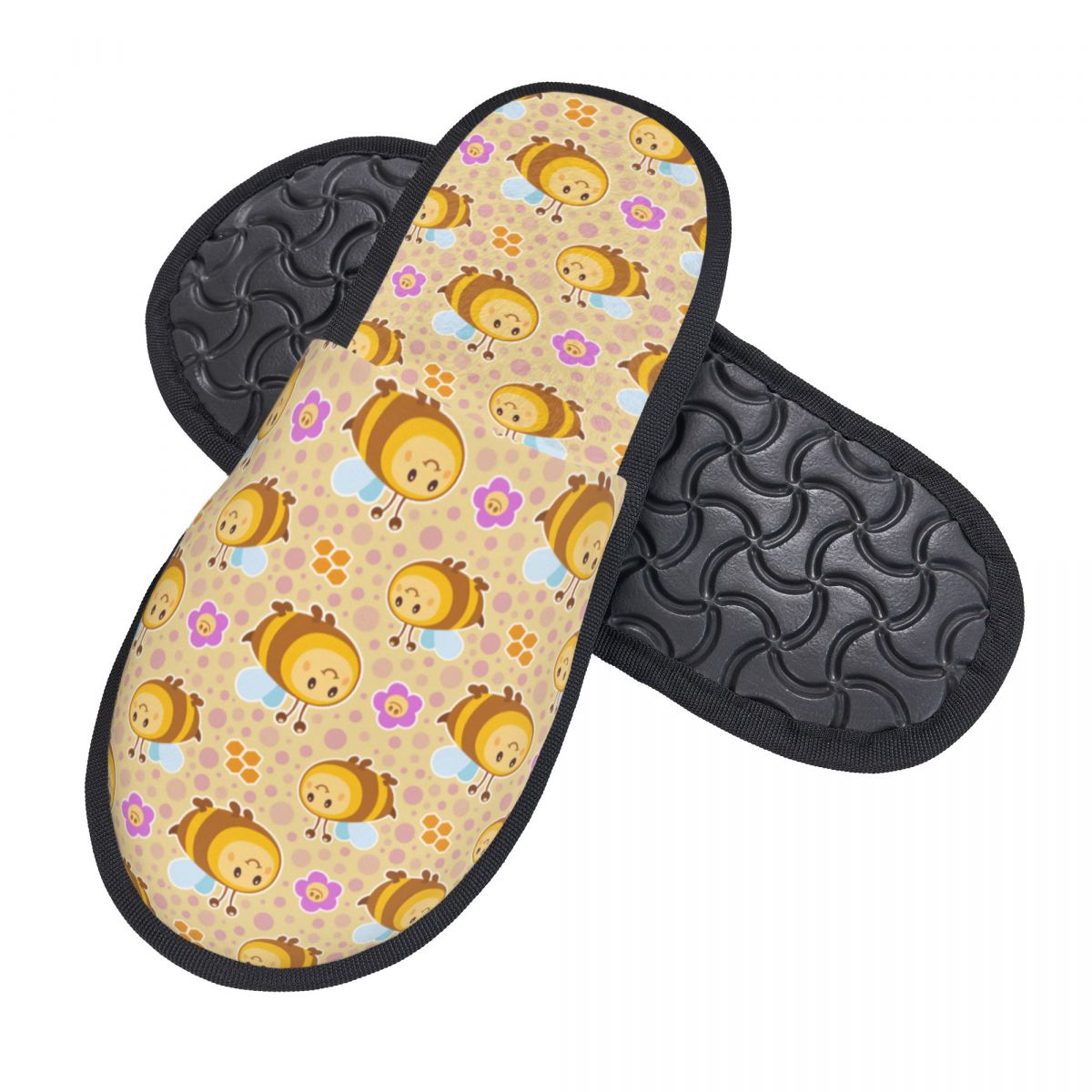 Cute Bee Flower Pattern House  - Fluffy Fur Slipper recensie en prijs