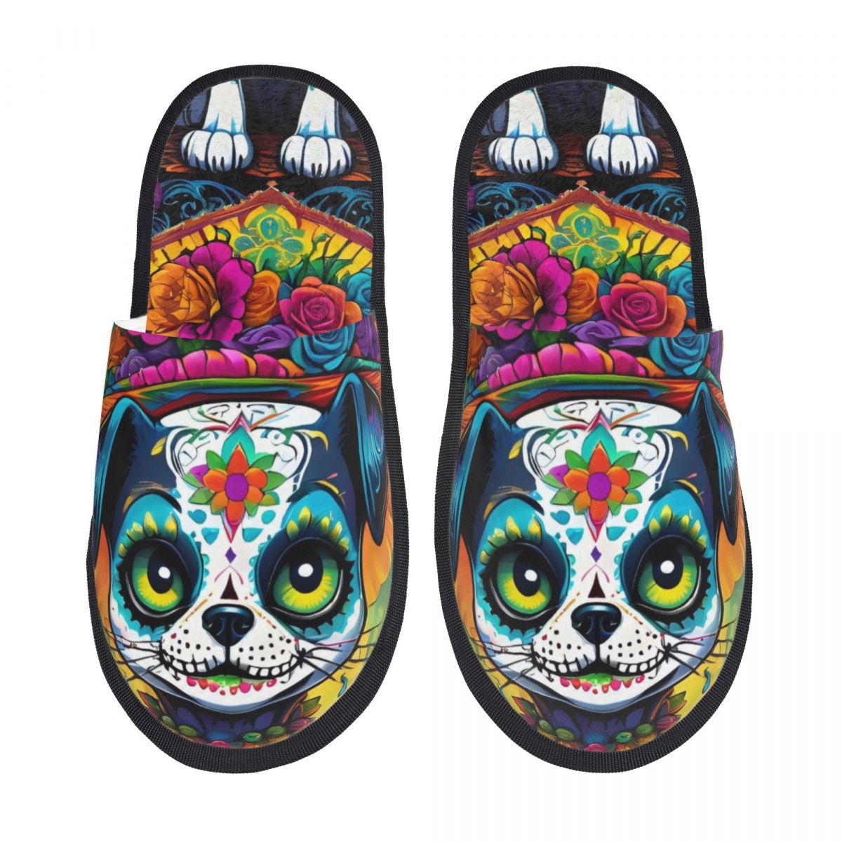 Custom Women Mexican Floral Sk - Fluffy Fur Slipper recensie en prijs