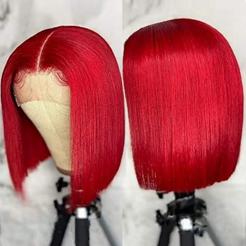 13x4 Short Bob Wig Hot Red Bur - Women'S Shoes Bobs recensie en prijs