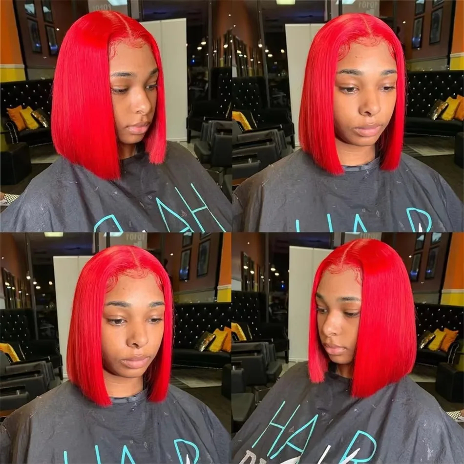 13x4 Short Bob Wig Hot Red Bur - Women'S Shoes Bobs recensie en prijs