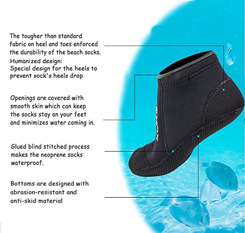 3mm Neoprene Diving Socks Beac - Women'S Shoes For Neuropathy recensie en prijs